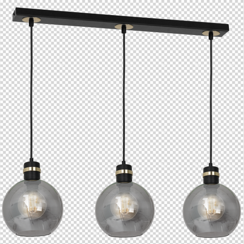 Lampa wisząca OMEGA BLACK/GOLD 3xE27