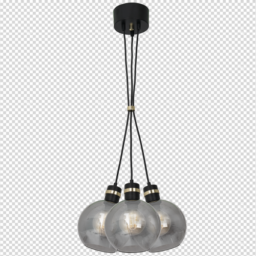 Lampa wisząca OMEGA BLACK/GOLD 3xE27