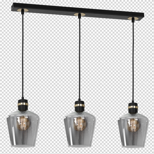 Lampa wisząca RICHMOND BLACK / GOLD 3xE27  Listwa