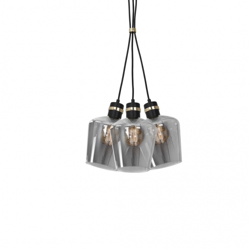 Lampa wisząca RICHMOND BLACK / GOLD 3xE27  Supeł