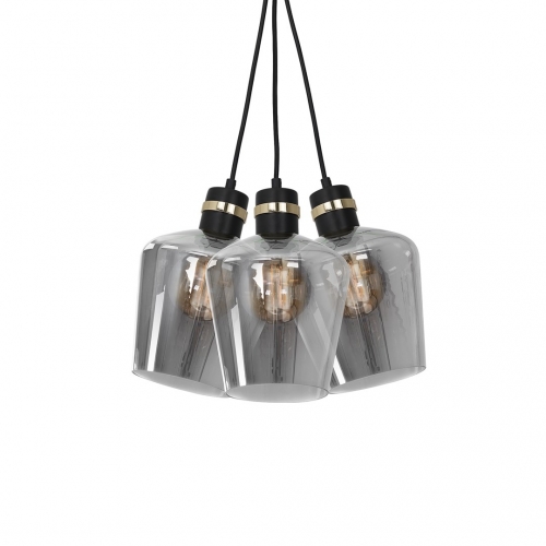 Lampa wisząca RICHMOND BLACK / GOLD 3xE27  Supeł