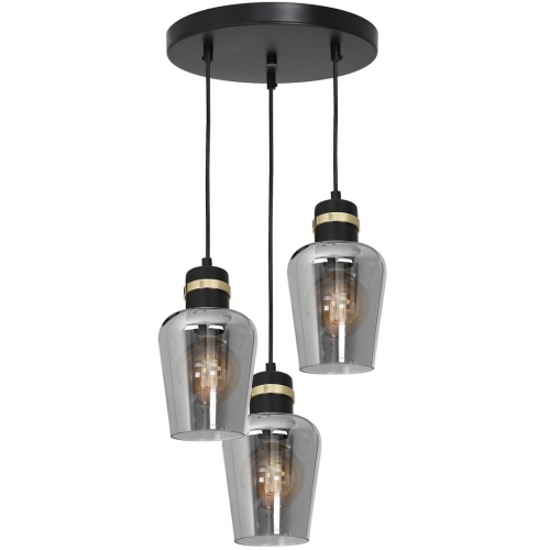 Lampa wisząca RICHMOND BLACK / GOLD 3xE27  Koło