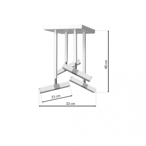 Lampa sufitowa CASTRO WHITE / CHROME 4xG9