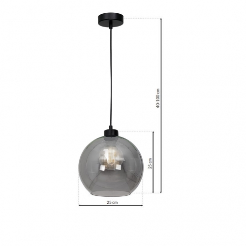 Lampa wisząca SOFIA SMOKED 1xE27