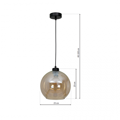 Lampa wisząca SOFIA AMBER 1xE27