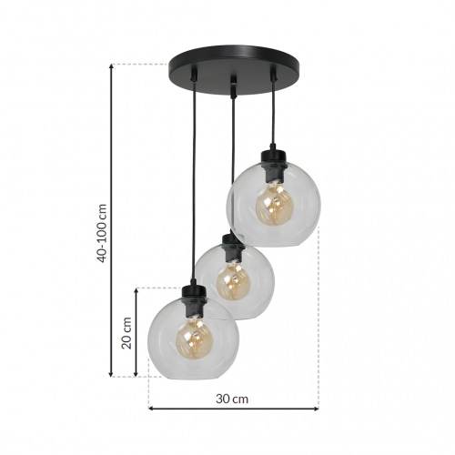 Lampa wisząca SOFIA CLEAR 3xE27