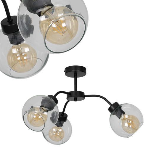 Lampa sufitowa SOFIA CLEAR 3xE27