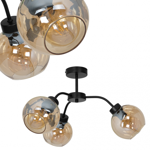 Lampa sufitowa SOFIA AMBER 3xE27