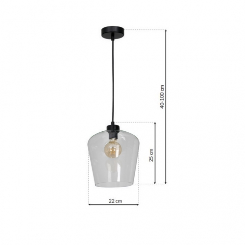 Lampa wisząca SANTIAGO CLEAR 1xE27