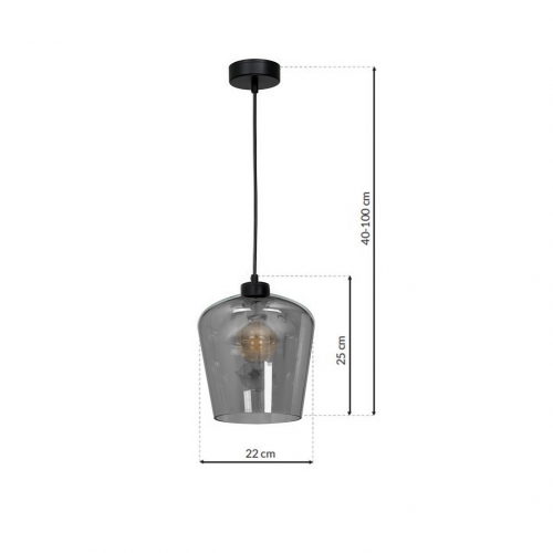 Lampa wisząca SANTIAGO SMOKED 1xE27