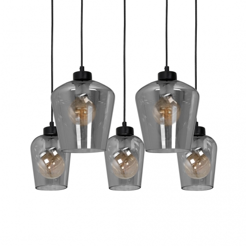 Lampa wisząca SANTIAGO SMOKED 5xE27