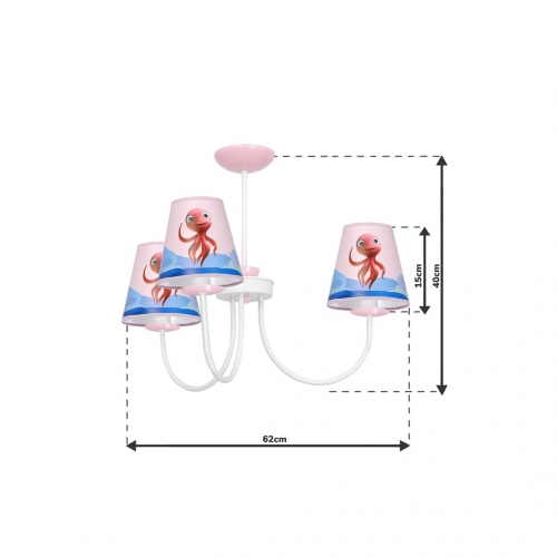 Żyrandol OŚMIORNICA LOLA MiniMini 3xE14