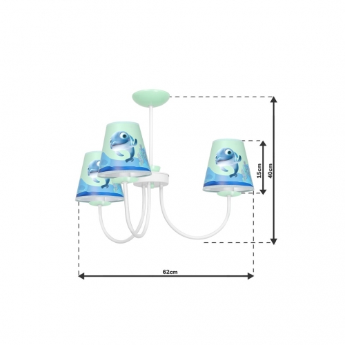 Żyrandol DELFINKA FINKA MiniMini 3xE14
