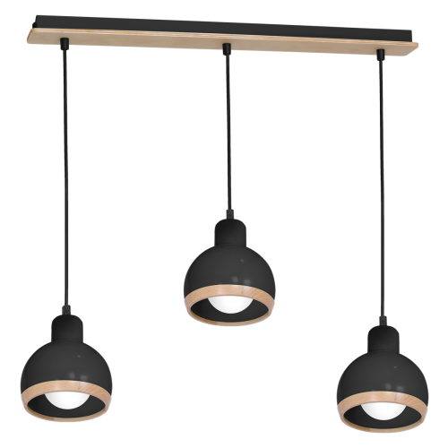 Lampa wisząca OVAL BLACK 3xE27