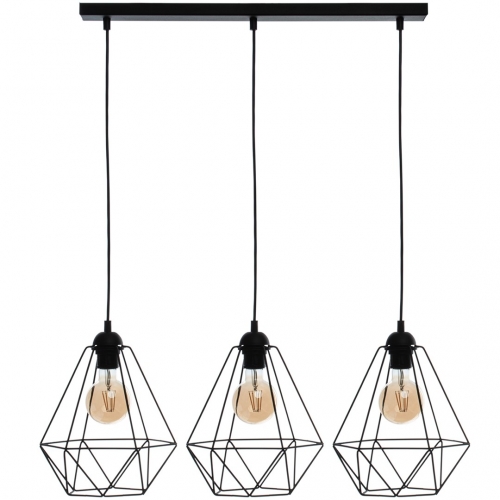 Lampa wisząca BASKET BLACK 3xE27