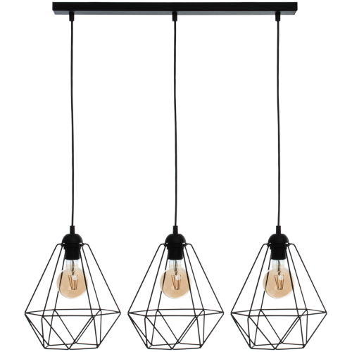 Lampa wisząca BASKET BLACK 3xE27