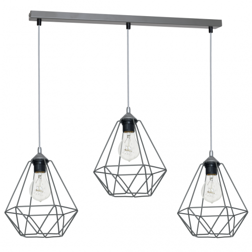 Lampa wisząca BASKET GRAY 3xE27