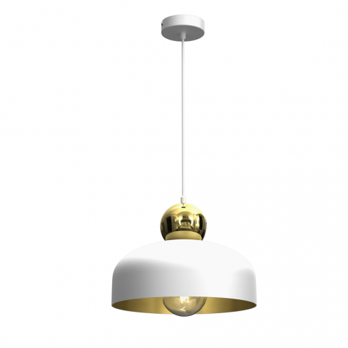 Lampa Wisząca HARALD GOLD/WHITE 1xE27