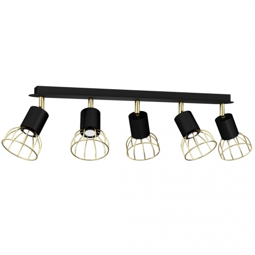 Lampa sufitowa DANTE Black/Gold 5x mini GU10