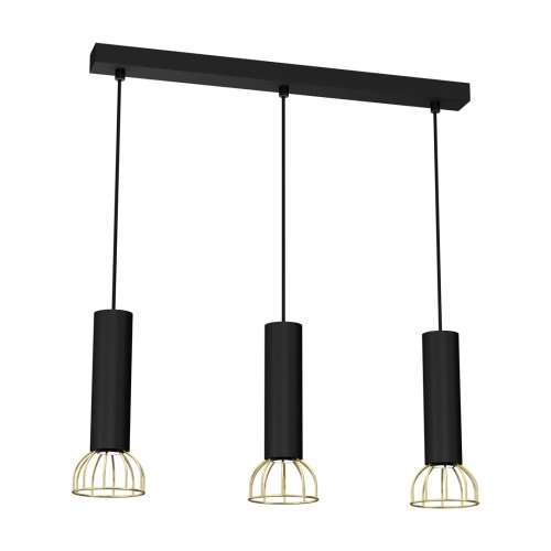 Lampa wisząca DANTE Black/Gold 3x mini GU10