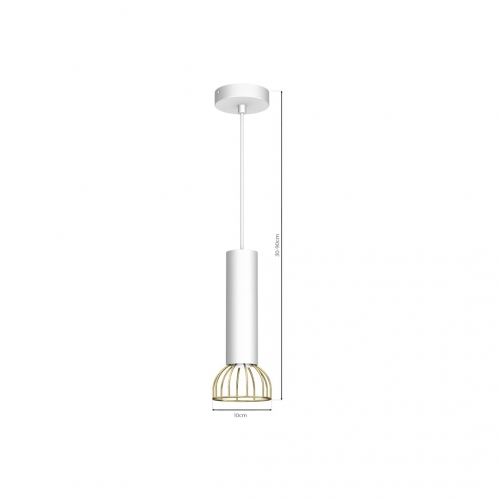 Lampa wisząca DANTE White/Gold 1x mini GU10