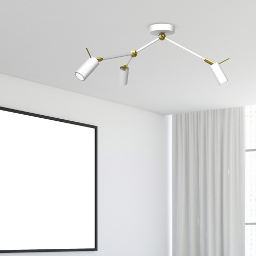 Lampa sufitowa IRIS White/Gold 3x mini GU10