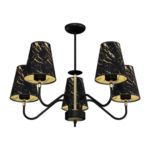 Lampa wisząca HERMES Black/Gold 5xE27