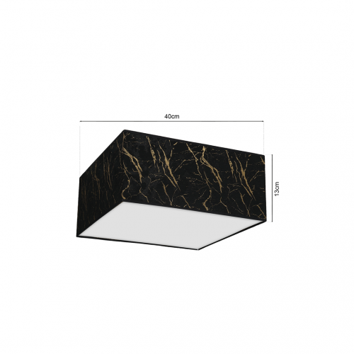 Lampa sufitowa SENSO Black/Gold kwadrat 2xE27