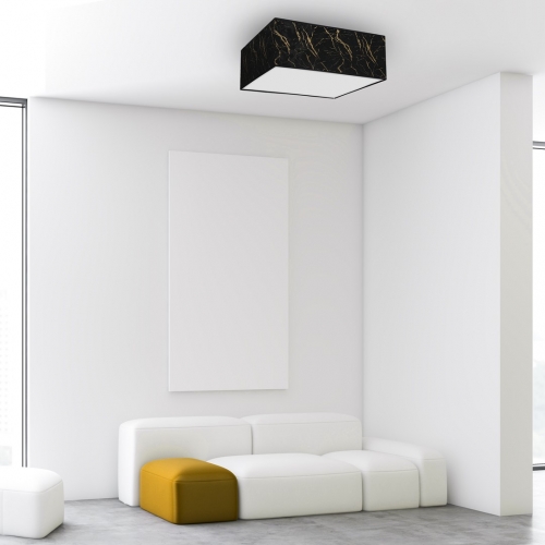 Lampa sufitowa SENSO Black/Gold kwadrat 3xE27