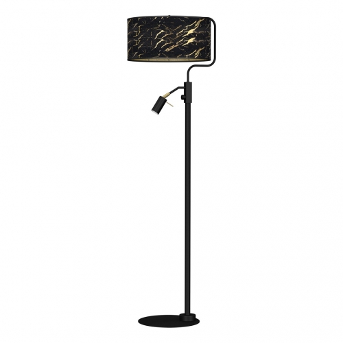 Lampa podłogowa SENSO Black/Gold 1xE27 + 1x mini GU10