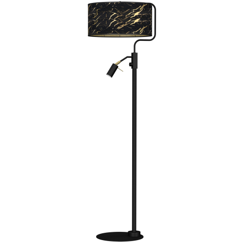 Lampa podłogowa SENSO Black/Gold 1xE27 + 1x mini GU10