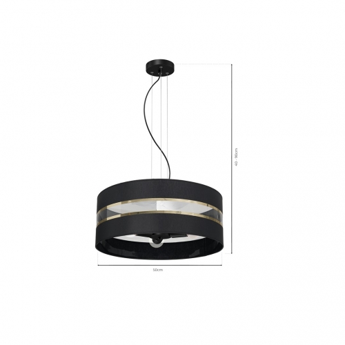 Lampa Wisząca ULTIMO BLACK 3xE27