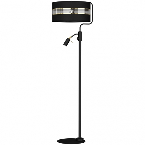 Lampa Podłogowa ULTIMO BLACK 1xE27 + 1xmini GU10