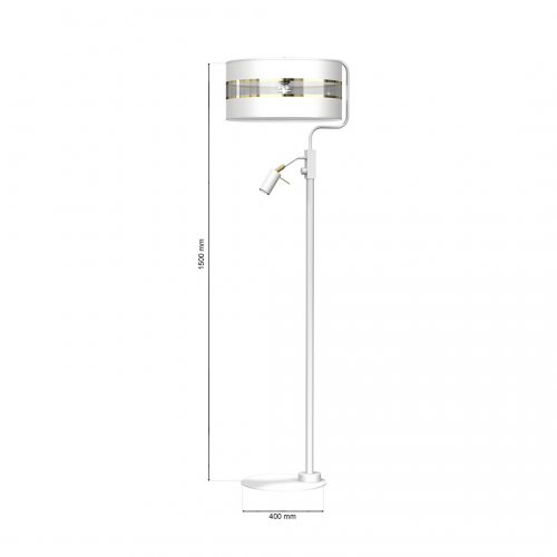 Lampa Podłogowa ULTIMO WHITE 1xE27 + 1xmini GU10