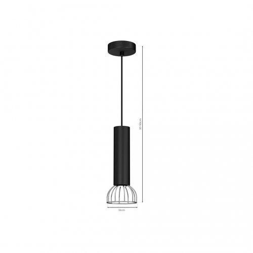 Lampa Wisząca DANTE BLACK/SILVER 1x mini GU10