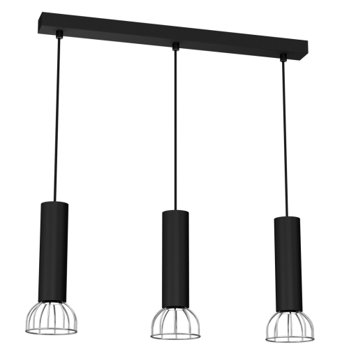 Lampa Wisząca DANTE BLACK/SILVER 3x mini GU10