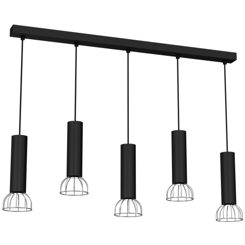 Lampa Wisząca DANTE BLACK/SILVER 5x mini GU10