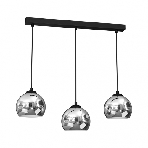 Lampa wisząca TORO BLACK / CHROME 3xE27