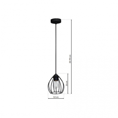 Lampa Wisząca DON BLACK 1xE27