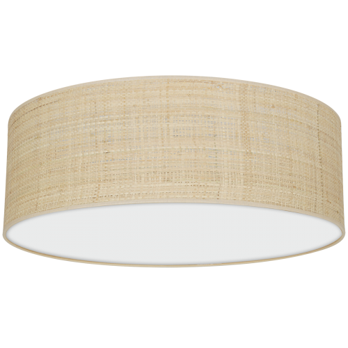 Lampa sufitowa MARSHALL WHITE / RATTAN 3xE27 Ø50cm