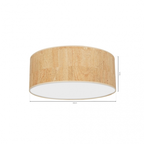 Lampa sufitowa CORK White/Cork 2xE27