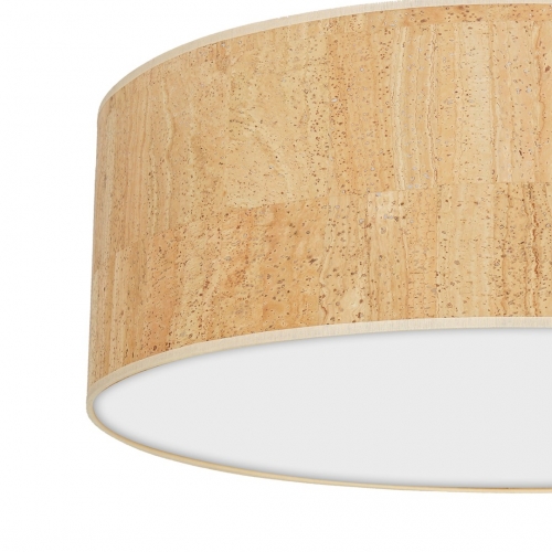 Lampa sufitowa CORK White/Cork 3xE27  Ø60cm