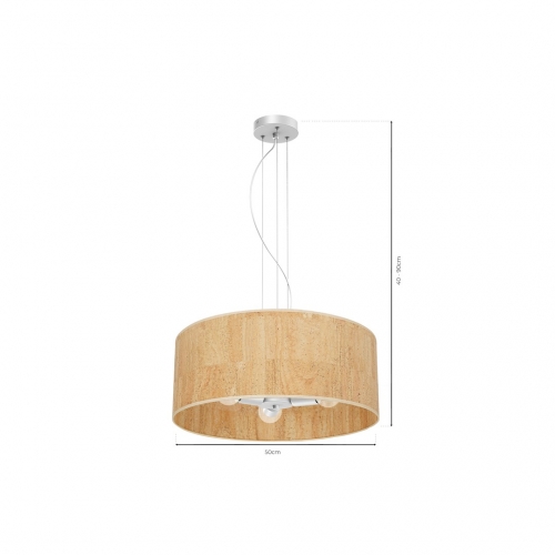 Lampa wisząca CORK White/Cork 3xE27