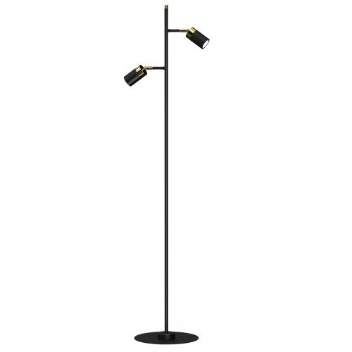 Lampa podłogowa JOKER BLACK/GOLD 2xGU10