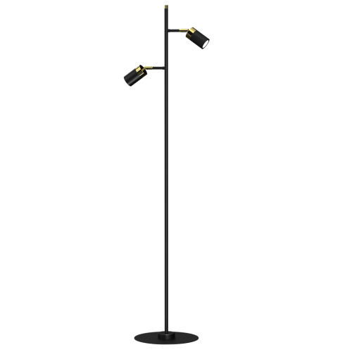 Lampa podłogowa JOKER BLACK/GOLD 2xGU10