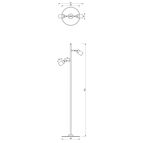 Lampa podłogowa JOKER WHITE/GOLD 2xGU10