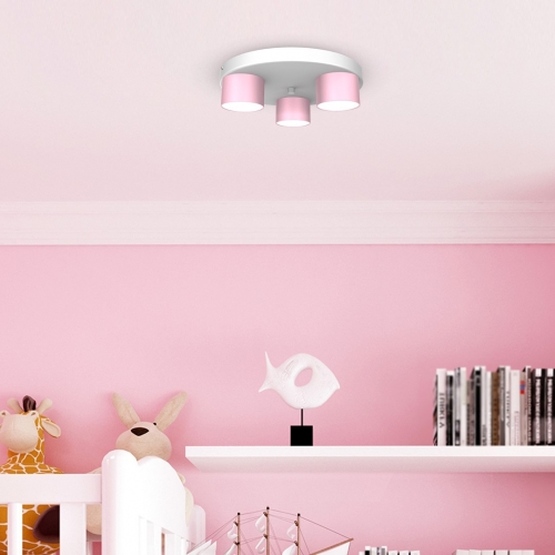 Lampa sufitowa DIXIE Pink/White  3xGX53