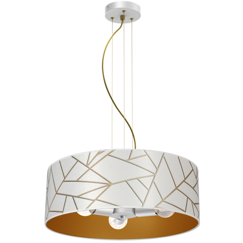 Lampa wisząca ZIGGY WHITE White/Gold 3xE27