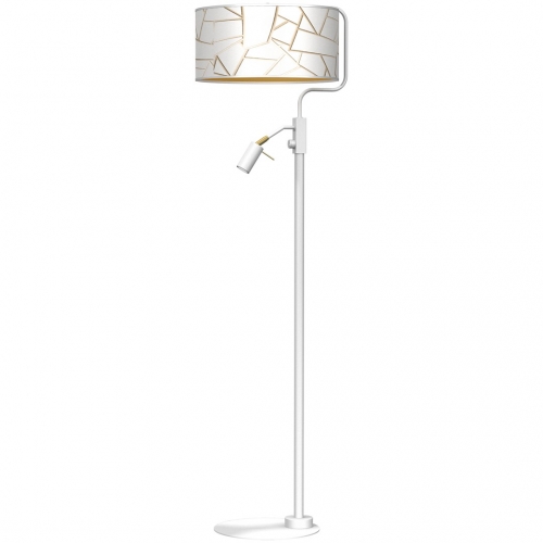 Lampa podłogowa ZIGGY WHITE White/Gold 1xE27 +        1x mini GU10