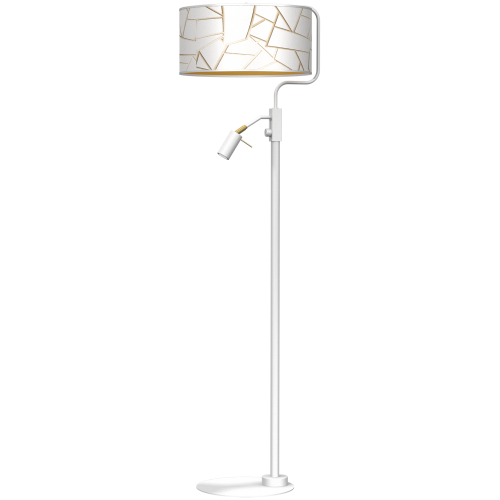 Lampa podłogowa ZIGGY WHITE White/Gold 1xE27 +        1x mini GU10